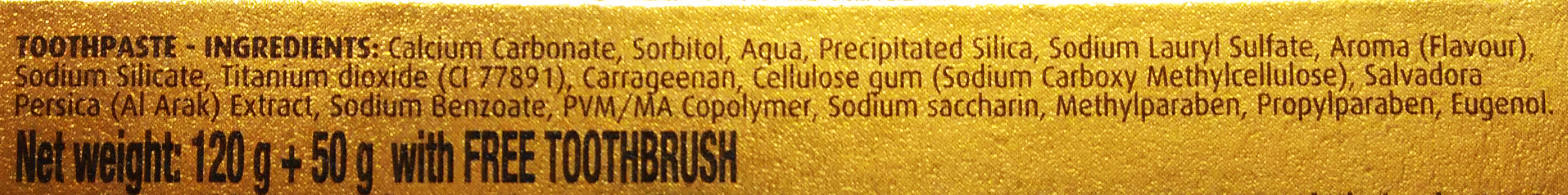 ЗУБНАЯ ПАСТА MISWAK GOLD состав ЗУБНАЯ ПАСТА MISWAK GOLD состав