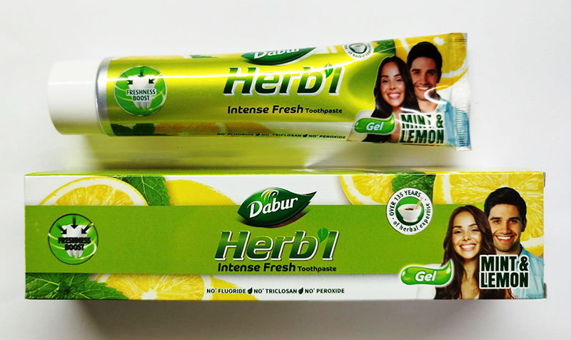 Зубна паста-гель М'ята та лимон Dabur Herb'l