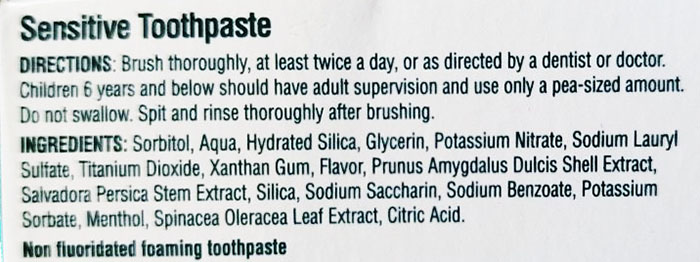 Himalaya SENSITIVE паста інгредієнти Himalaya SENSITIVE паста інгредієнти