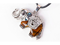 Кулон Слоненя Тигрове око