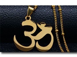 Кулон Ом під золото
